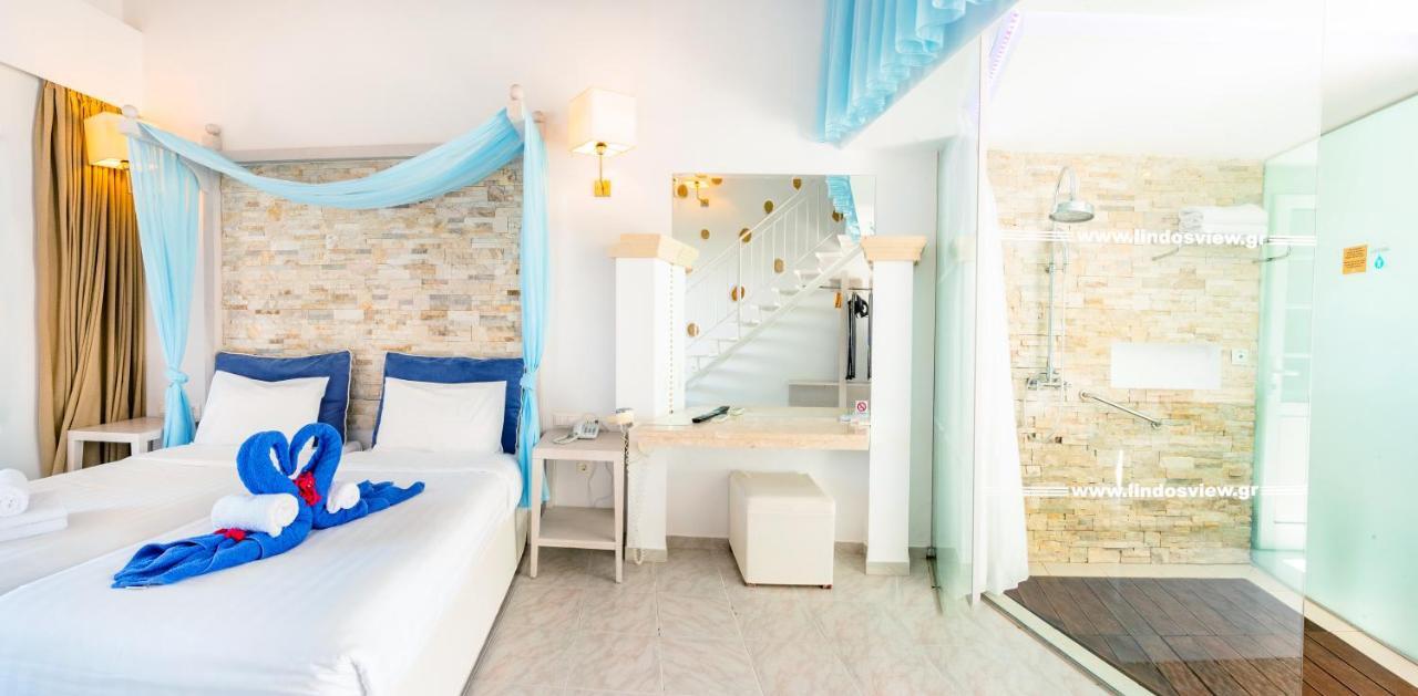 Lindos View Hotel Bagian luar foto